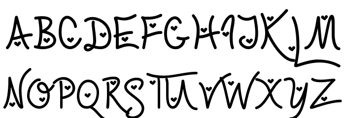 Love & Trust [Hearted] Font UPPERCASE