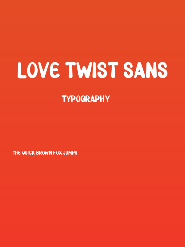 Love Twist Sans Poster