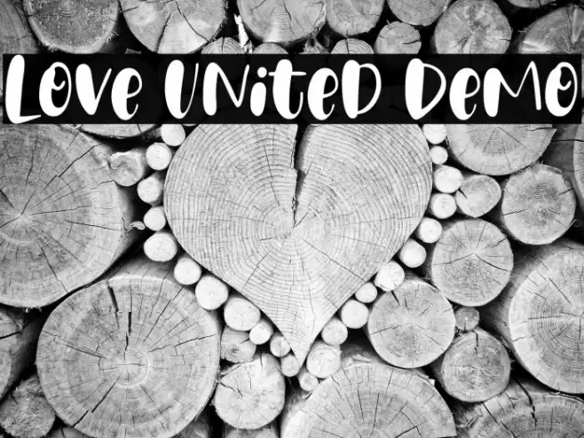 Love United Demo Font examples