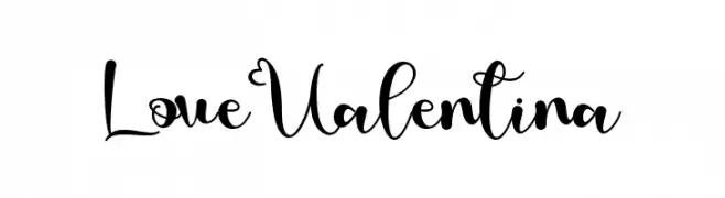 Love Valentina  Frei Schriftart Herunterladen