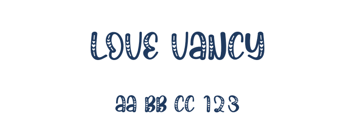 Love Vancy Font Preview