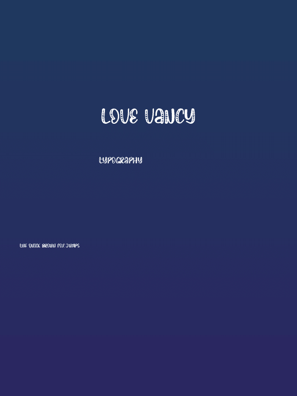 Love Vancy Poster