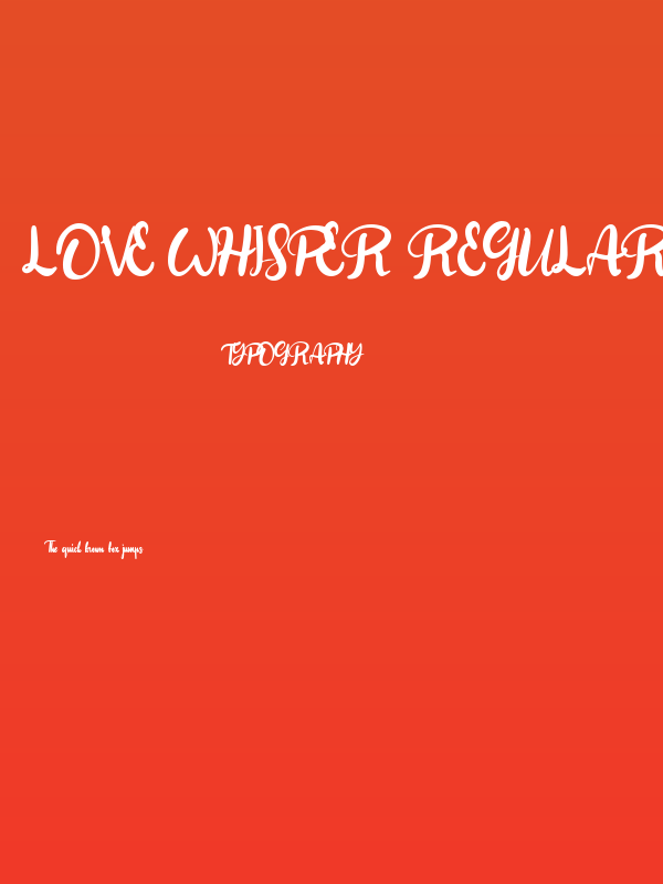 Love Whisper Regular Poster