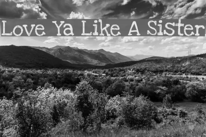 Love Ya Like A Sister Font examples