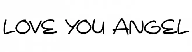 Love You Angel  les polices de caractères gratuit tlcharger