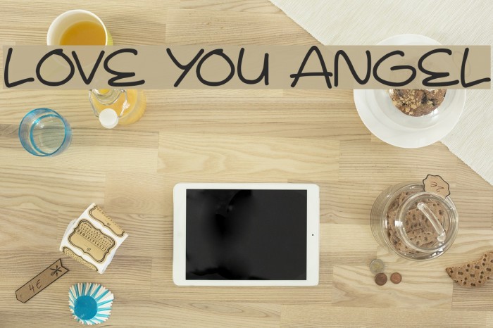 Love You Angel Font examples