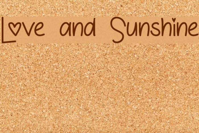 Love and Sunshine Font examples
