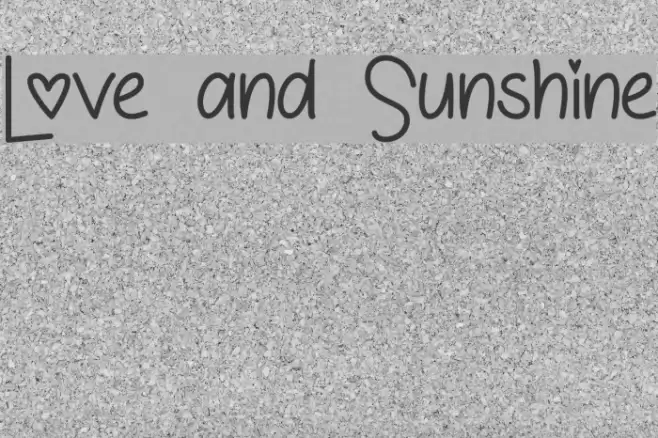 Love and Sunshine Font examples