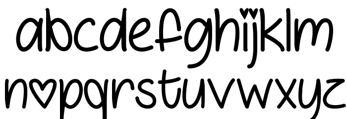 Love and Sunshine Font LOWERCASE