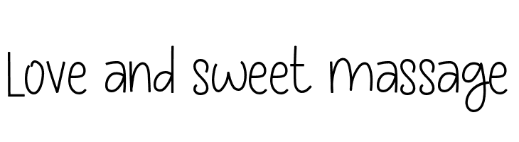 Love and sweet massage  font caratteri gratis