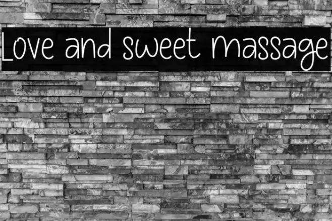 Love and sweet massage Font examples