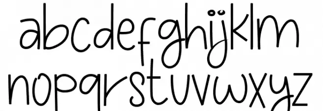 Love and sweet massage خط أحرف صغيرة