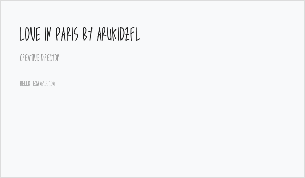 Love in Paris by arukidzfl Business Card