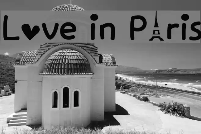 Love in Paris Font examples