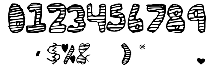 Love in Stripes Шрифта ДРУГИЕ символов