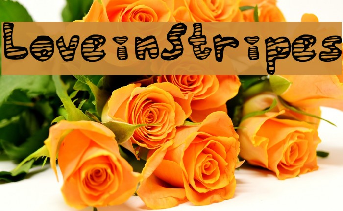Love in Stripes Шрифта examples