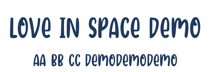 Love in space Demo Font Preview