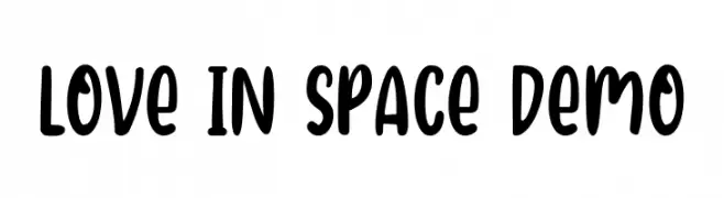 Love in space Demo  नि: शुल्क फ़ॉन्ट्स डाउनलोड