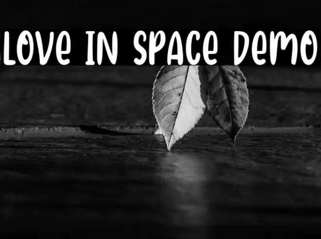 Love in space Demo Schriftart examples