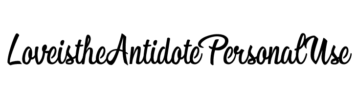 Love is the Antidote Personal Use   Fuentes Gratis Descargar