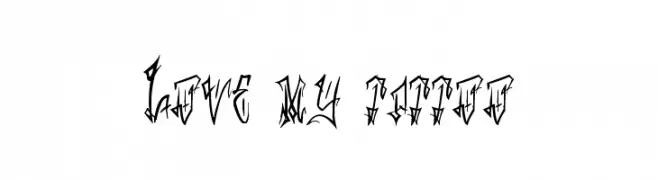 Love my tattoo  Frei Schriftart Herunterladen