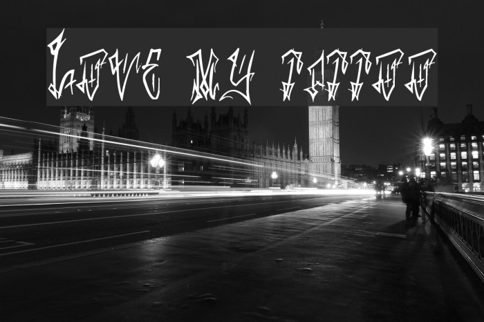 Love my tattoo Font examples