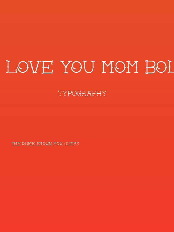 Love you mom Bold Poster