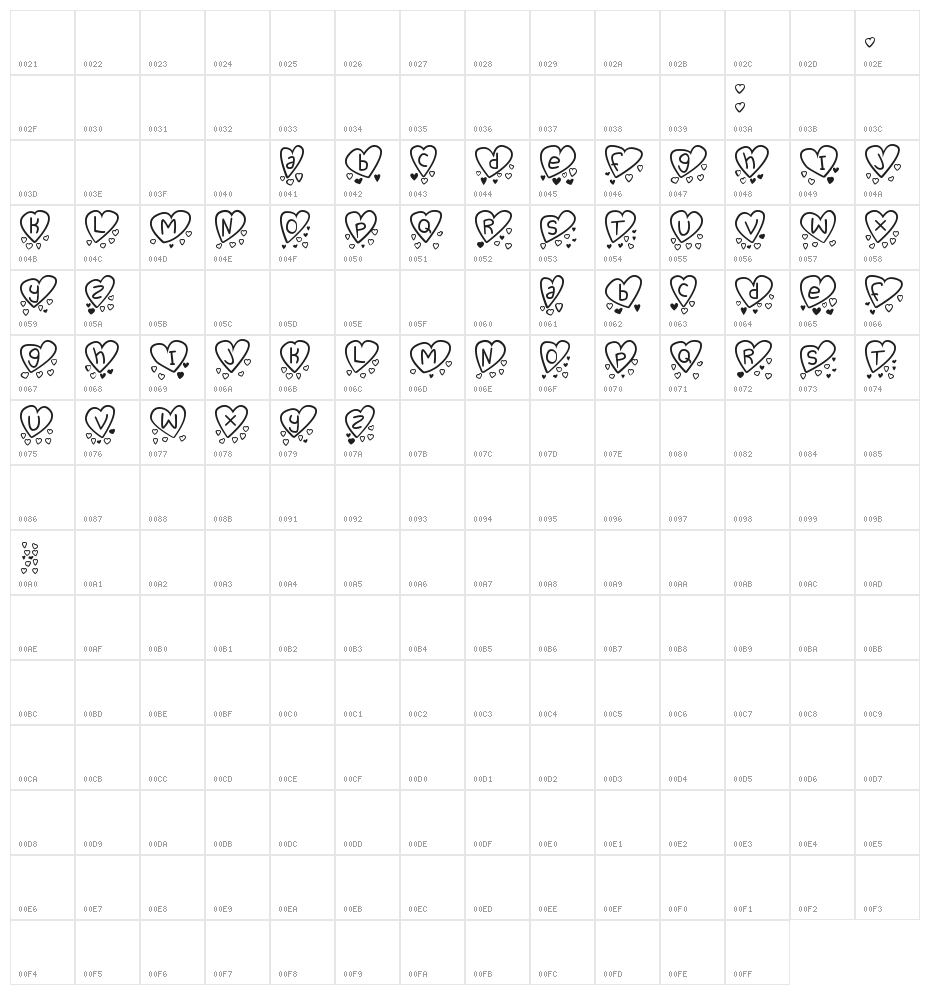 Love you too tfb Character Map