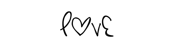 Love Font SVG