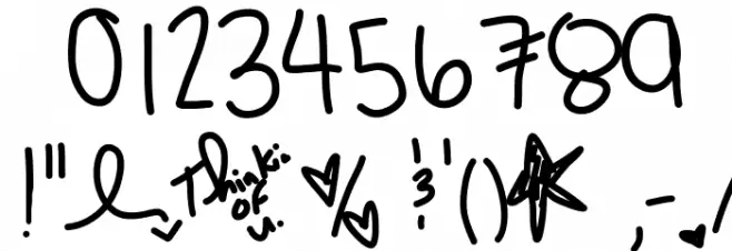 LoveAtFirstSight Font OTHER CHARS