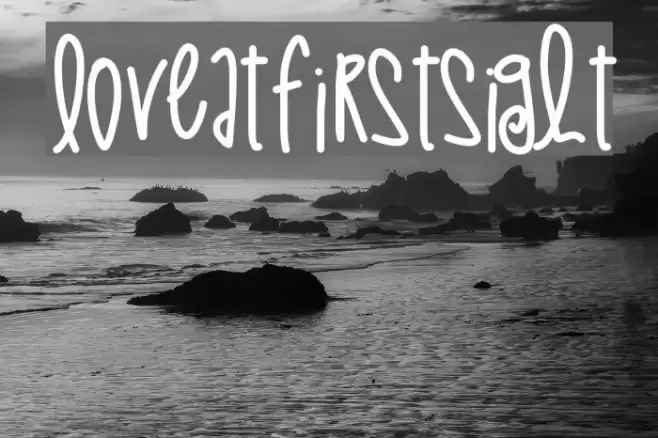 LoveAtFirstSight Font examples