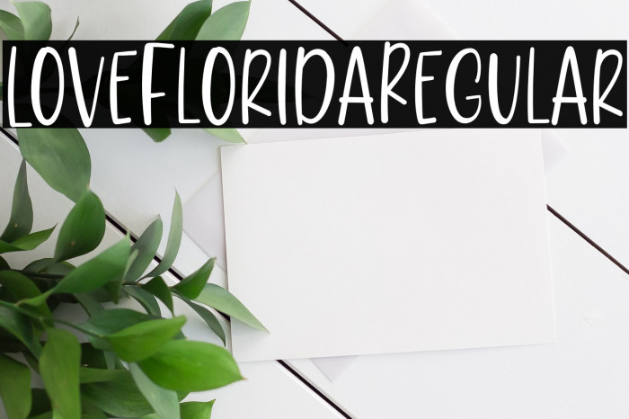 LoveFloridaRegular Font examples