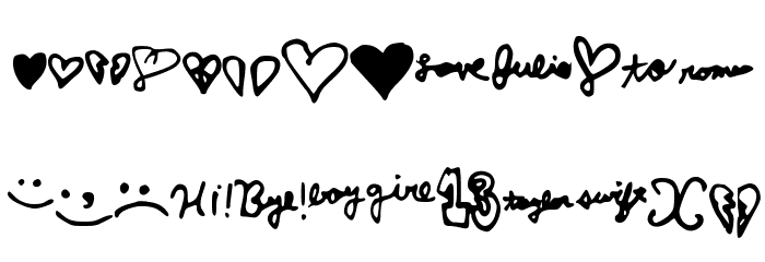 LoveJuliet Font LOWERCASE