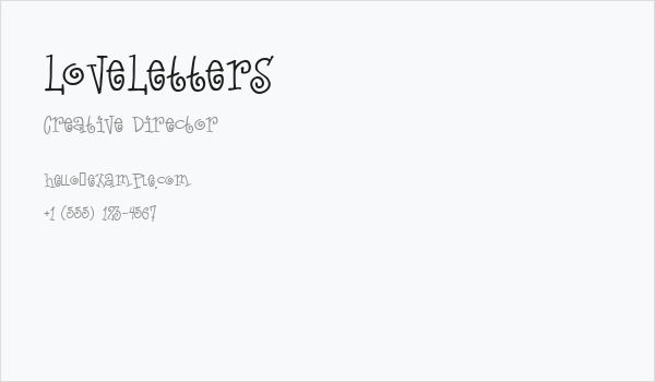 LoveLetters Business Card