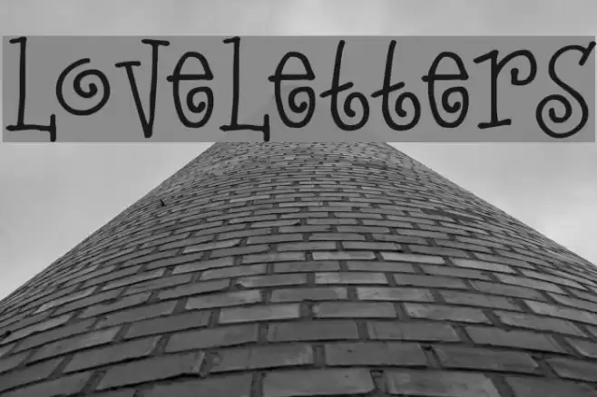LoveLetters Font examples