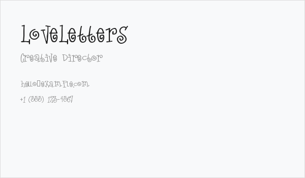 LoveLetters Business Card