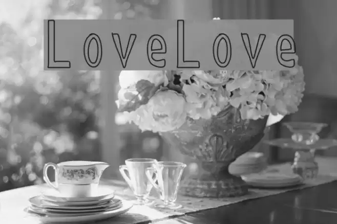 LoveLove Font examples
