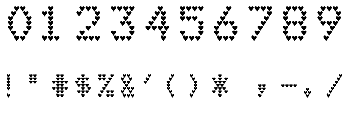 LoveMatrix Regular Font OTHER CHARS
