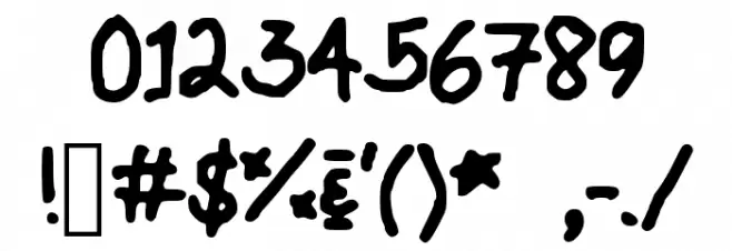 LoveMeAgain Font OTHER CHARS