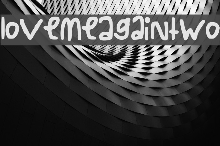 LoveMeAgainTwo Font examples