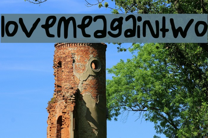 LoveMeAgainTwo Font examples