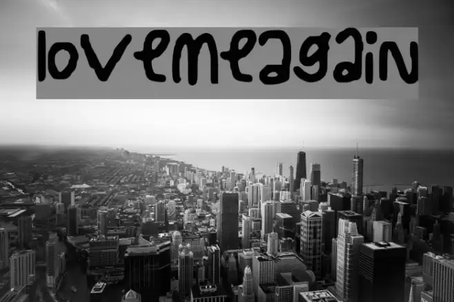 LoveMeAgain Font examples