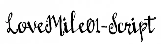LoveMile01-Script  नि: शुल्क फ़ॉन्ट्स डाउनलोड