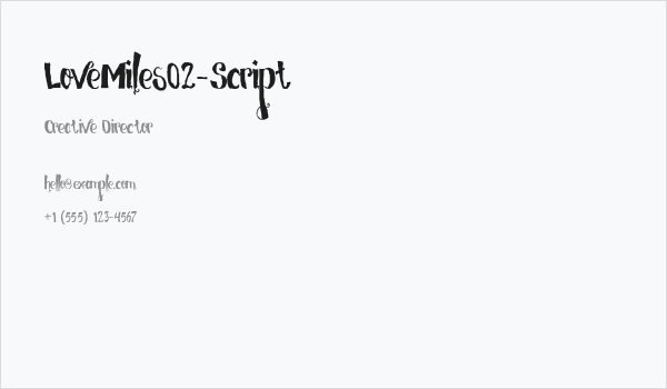 LoveMiles02-Script Business Card