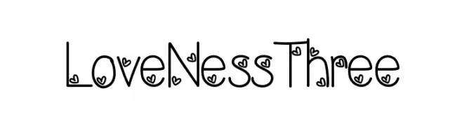 LoveNessThree  नि: शुल्क फ़ॉन्ट्स डाउनलोड