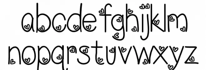 LoveNessThree Schriftart Kleinbuchstaben