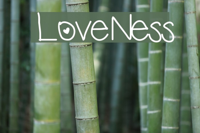 LoveNess Font examples