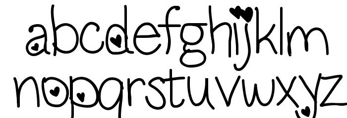 LoveNess Font LOWERCASE