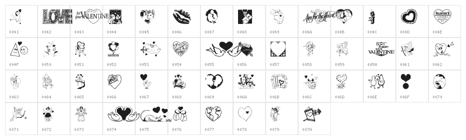 LovePoision Character Map