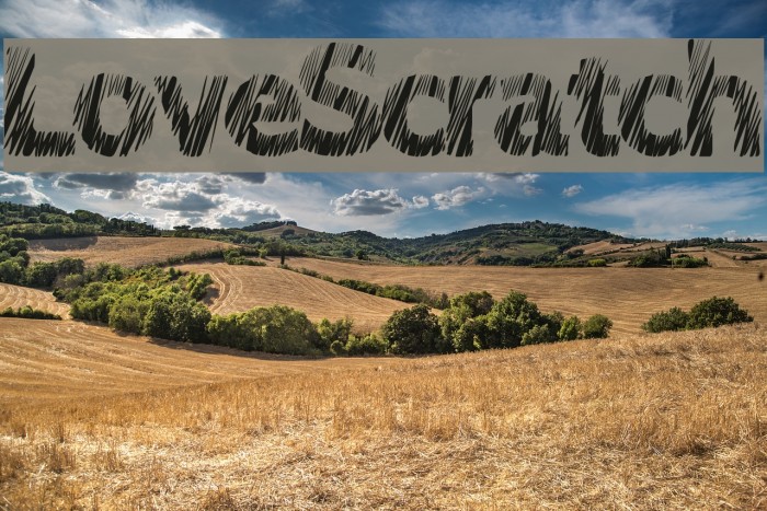 LoveScratch Font examples